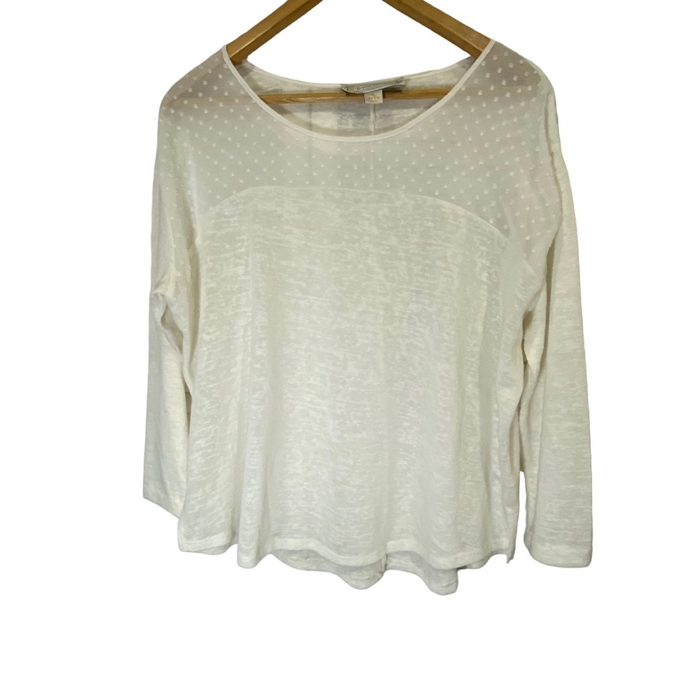 Beyond vintage off white Relaxed fit‎ Blouse size L